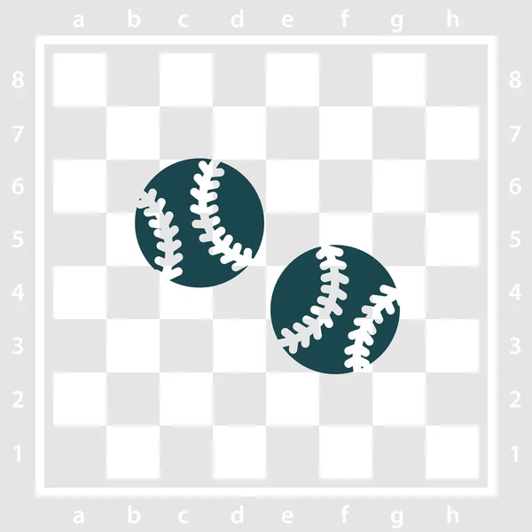 Honkbal ballen pictogram — Stockvector