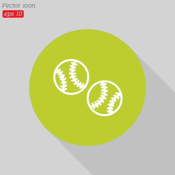 Ícone de bolas de beisebol — Vetor de Stock
