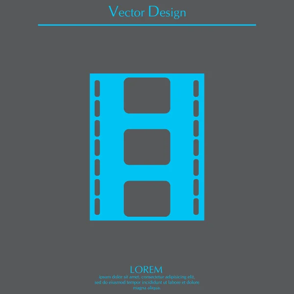 Design of film reel icon — Stock Vector