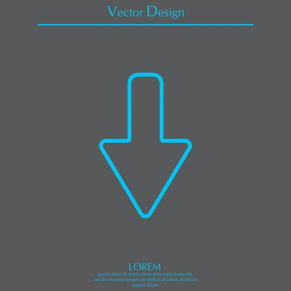 Flèche vers le bas icône — Image vectorielle