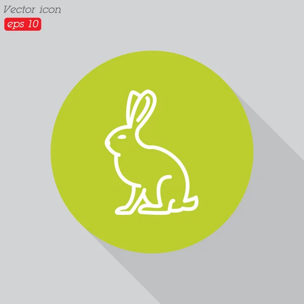 野兔的线图标 — 图库矢量图片