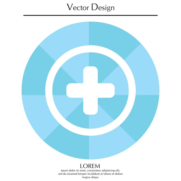 Icône Croix médicale — Image vectorielle