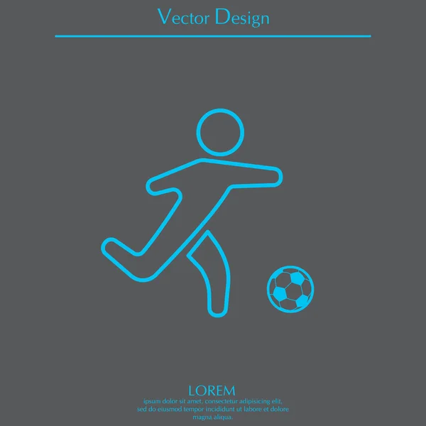 Design de ícone de bola de futebol — Vetor de Stock