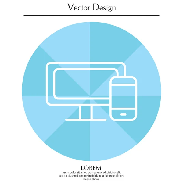 Design of Phone icon — Stock Vector