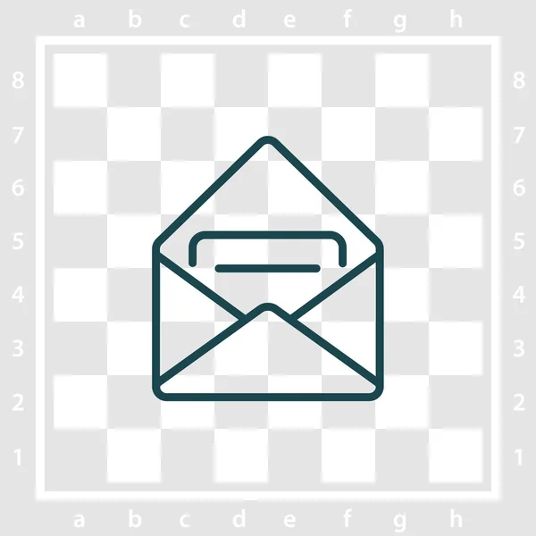 E-postmeddelande kuvertikonen — Stock vektor