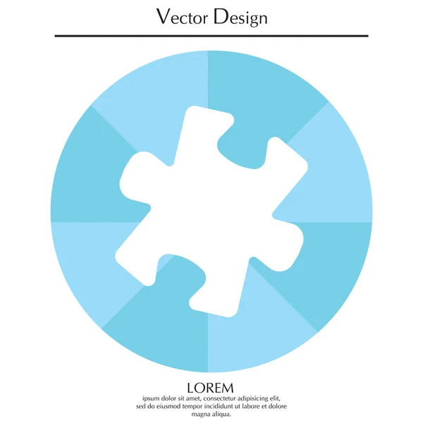 Design der Puzzle-Ikone — Stockvektor