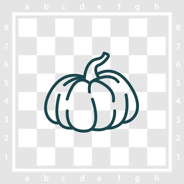 Icono de línea de calabaza — Vector de stock