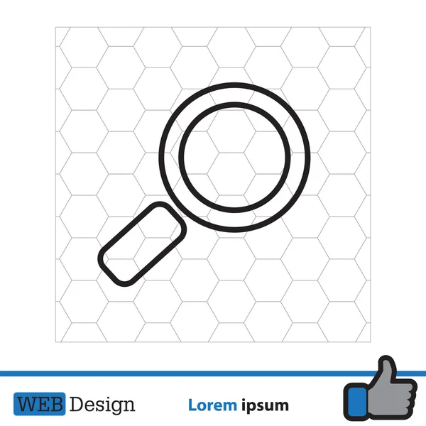 Web の検索アイコン — ストックベクタ