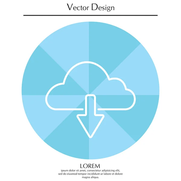 Icône de stockage cloud — Image vectorielle