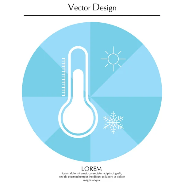 Einfaches Thermometer-Symbol — Stockvektor