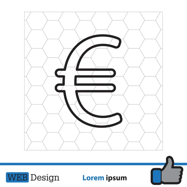 Euro satırı simgesi — Stok Vektör