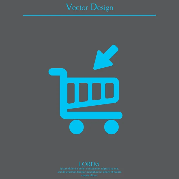 Icono del carrito de compras — Vector de stock