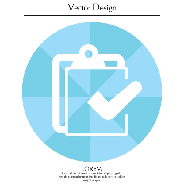 Checklist ícone simples —  Vetores de Stock