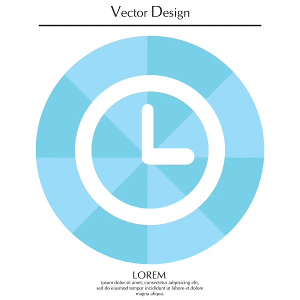 Icono de línea de reloj — Vector de stock