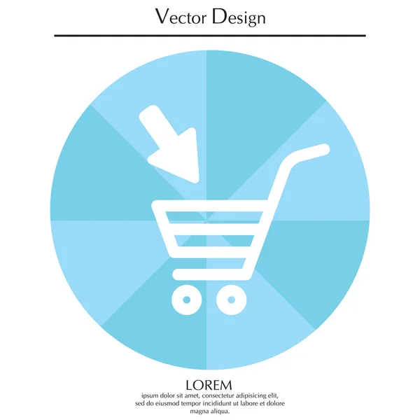 Ícone do carrinho de compras — Vetor de Stock