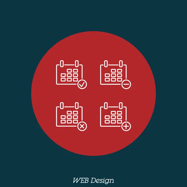 Conjunto de iconos calendario — Archivo Imágenes Vectoriales