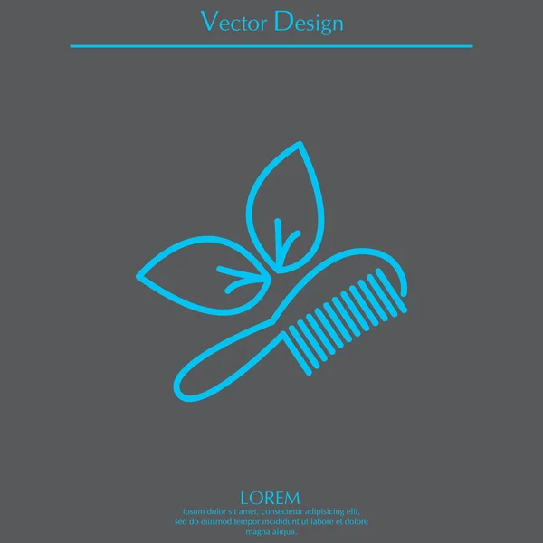 Design do ícone da escova de cabelo — Vetor de Stock