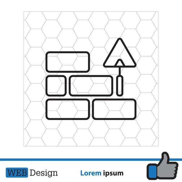 れんが造りの壁と建物のこて — ストックベクタ