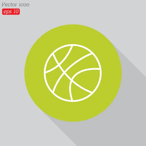 Icono de pelota de baloncesto — Vector de stock