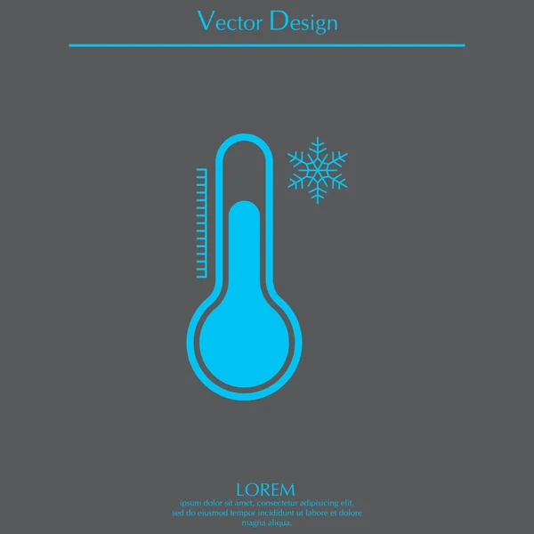 Einfaches Thermometer-Symbol — Stockvektor