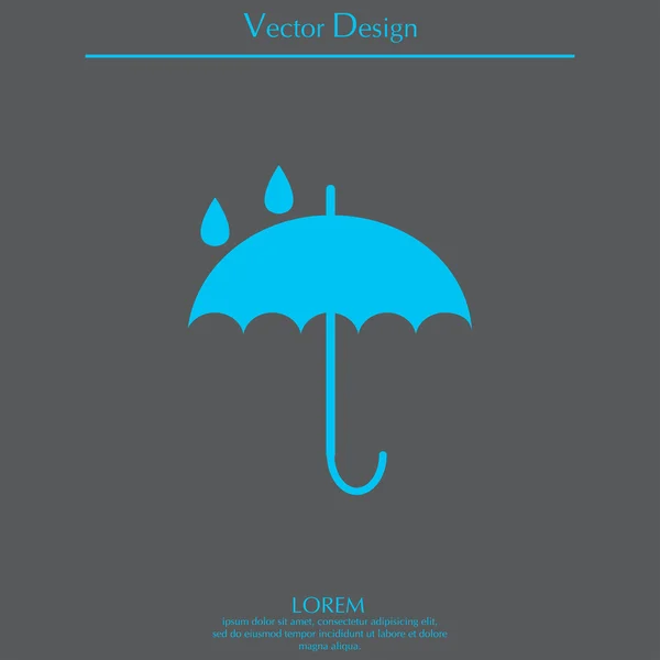 Icône de parapluie web — Image vectorielle