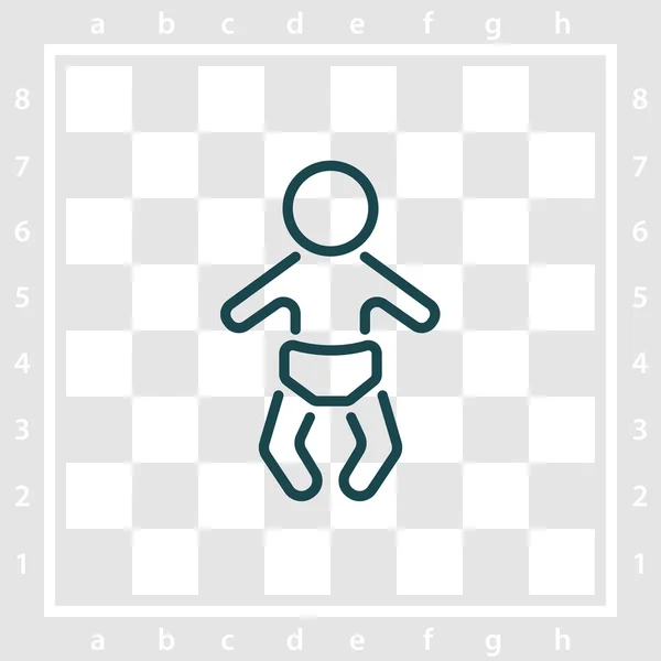 婴儿尿布中的图标 — 图库矢量图片