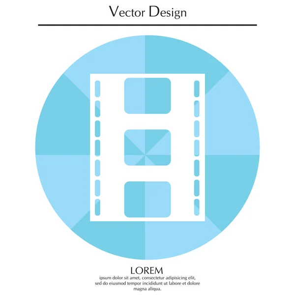 Diseño del icono del carrete de película — Archivo Imágenes Vectoriales