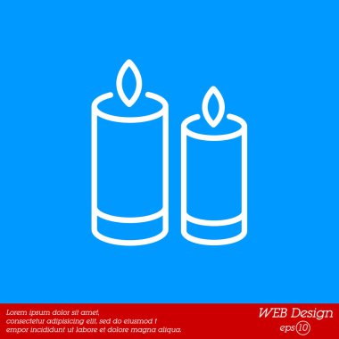 İki mum web satırı simgesi