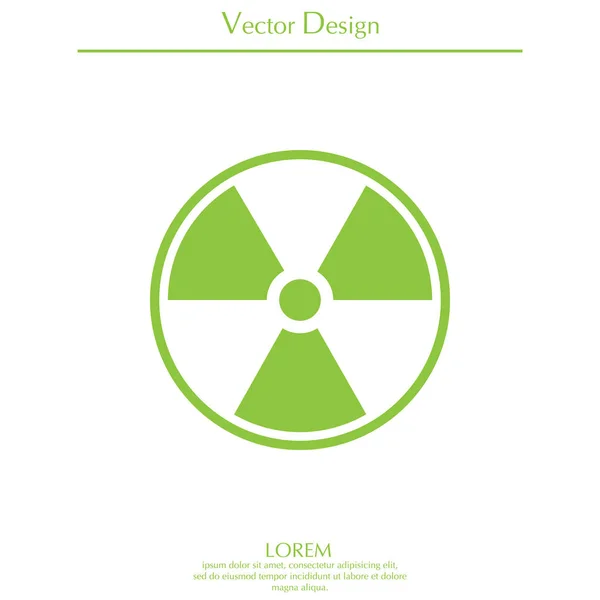 Platt strålning ikonen — Stock vektor