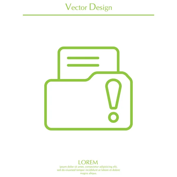 Icono de línea web. Carpeta . — Vector de stock