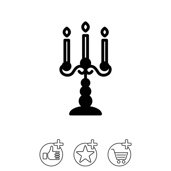 Retro Candlestick-ikon – stockvektor