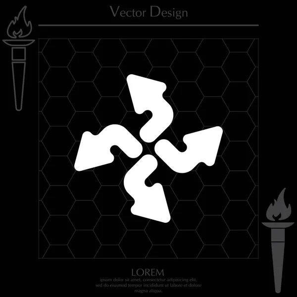 Design of arrows icon — Stock Vector