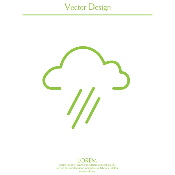 Eső felhő ikon — Stock Vector