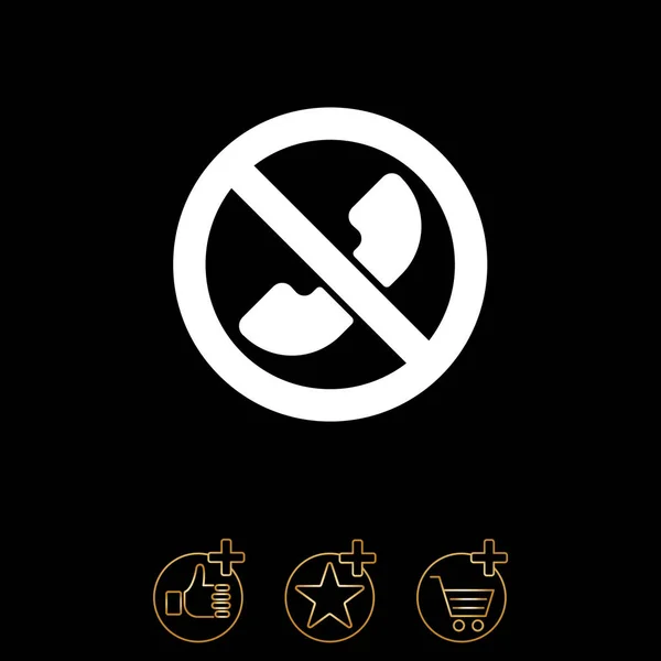 Icono de llamada prohibida — Vector de stock