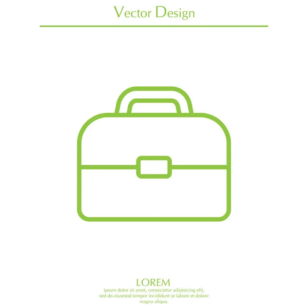 Icono del maletín simple — Vector de stock