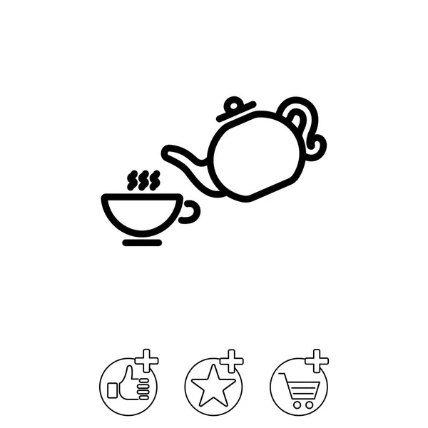 Дизайн иконки чайник — стоковый вектор