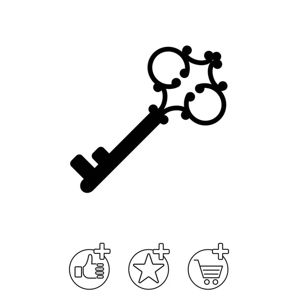 Key flat style icon — Stock Vector