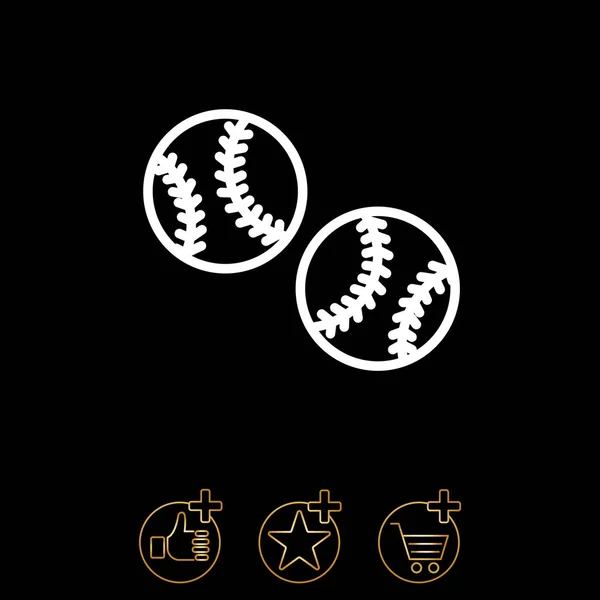 Icône balles de baseball — Image vectorielle