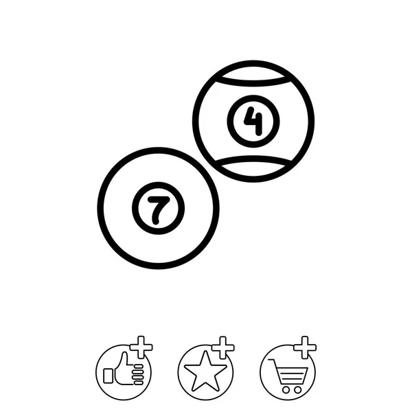 Boules pour icône de billard — Image vectorielle