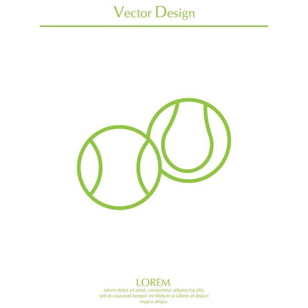 Balles de tennis icône — Image vectorielle