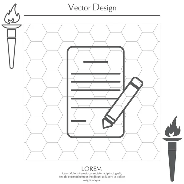 Diseño del icono de la pluma — Vector de stock