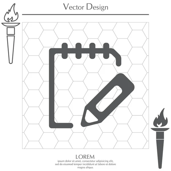 Pictogramme de l'icône de note — Image vectorielle