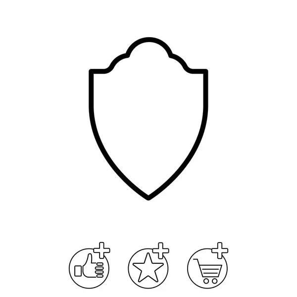 Design dell'icona Shield — Vettoriale Stock