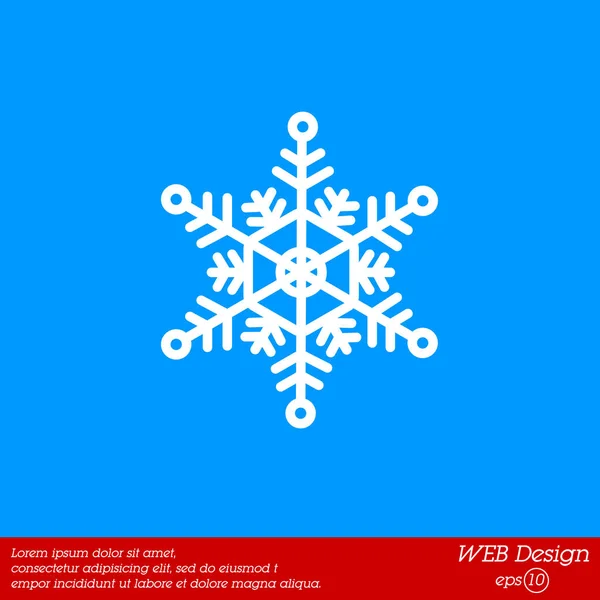 Conception de l'icône Flocon de neige — Image vectorielle