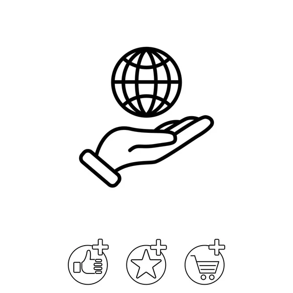 Globo en el icono de Han — Vector de stock