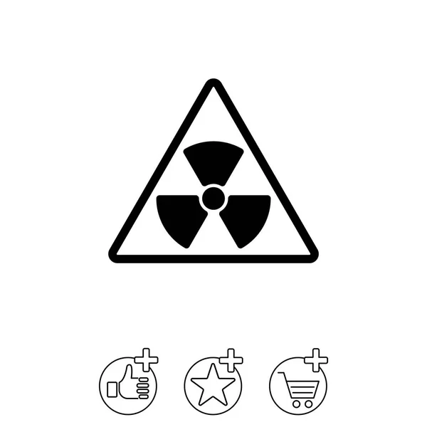 Ícone de perigo de radiação —  Vetores de Stock