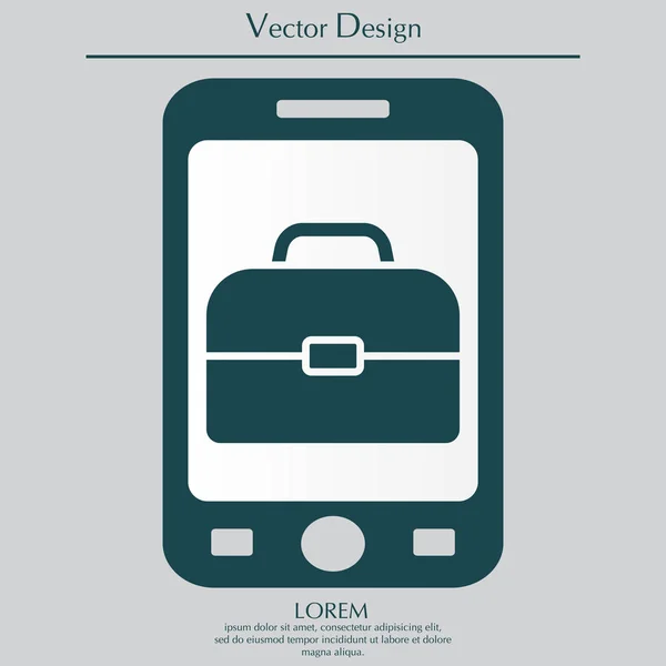 Web briefcase icon — Stock Vector