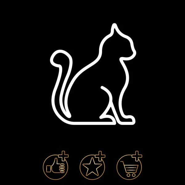 Silhouette of cat icon Stock Vector by ©PPVector 129404604