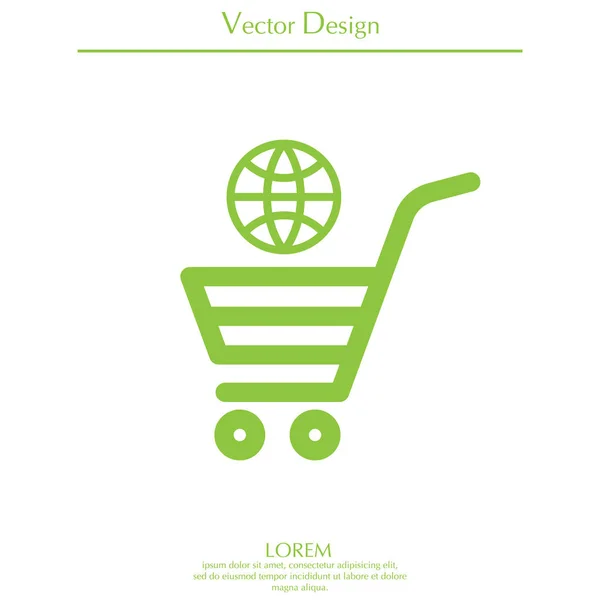 Icono del carrito de compras — Vector de stock