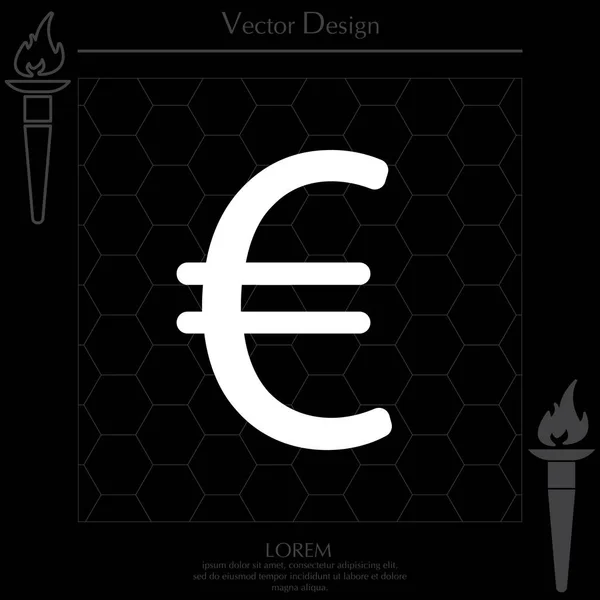 Euro işareti simgesi — Stok Vektör